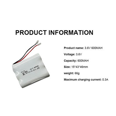 comprar Bateria recarregável de níquel-cádmio 800mAh 3.6v 600mah Bateria Nicd online manufacture