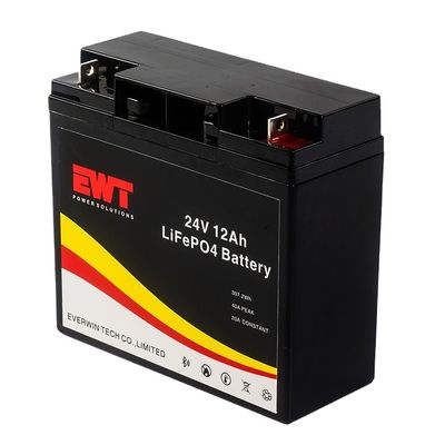 comprar 24V 12AH VRLA Lifepo4 Bateria de ciclo profundo Bateria de lítio ferro fosfato Máxima corrente de descarga 10A Contínua O rácio de carga 0.2C Fabricação em linha