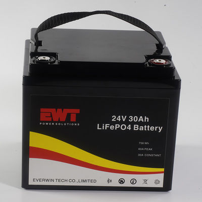 comprar Lifepo4 Bateria portátil 24V 30AH Com Bluetooth Can Fabricação em linha