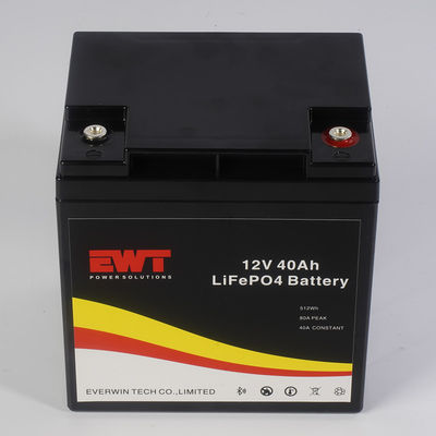 comprar Bateria Lifepo4 de 12 V 40AH para exterior com proteção contra poeira e água 14,6 V de tensão de entrada Fabricação em linha