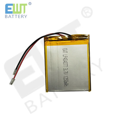comprar Bateria de polímero de lítio de cor prateada com proteção contra curto-circuito LP404077 3.7V 1250mAh online manufacture