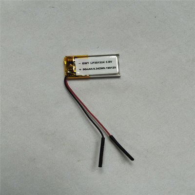 comprar LP301324 3.8V 90mAh Bateria de Lítio Polímero Oem Odm Compatível A Grau Fabricação em linha