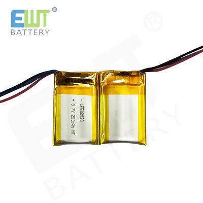 comprar 4.2V de carregamento de tensão de corte e bateria Li-Poly com células de bolsa LP502030 3.7V 250mAh online manufacture