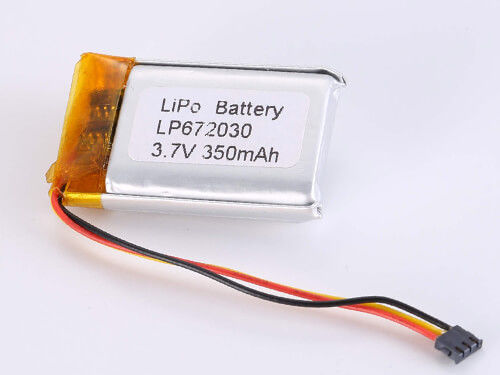 comprar 3.7V 350MAH 500-1000 ciclos Bateria de polímero de lítio -20 a 60 graus Celsius Temperatura de descarga Fabricação em linha
