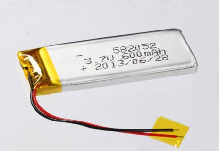 comprar 3.7V 600MAH Método de Carregamento CC/CV Bateria Prismática de Íons de Lítio Fabricantes 582052 Bateria de Lítio Polímero Prata online manufacture