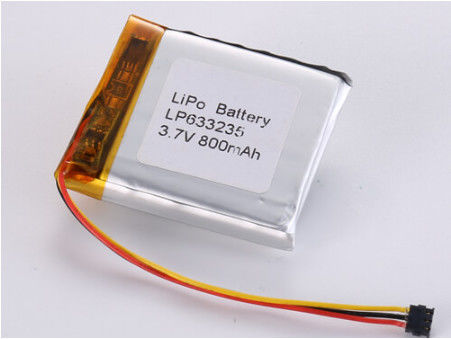 comprar LP633235 3.7V 800MAH Li-polymer Battery CE Certified for -20°C To 60°C Industrial Applications Fabricação em linha