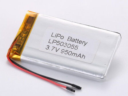 comprar LP503055 3,7V 950MAH baterias de iões de lítio fabricantes Bateria recarregável de polímero de lítio de longa duração Temperatura de descarga -20°C A 60°C Fabricação em linha