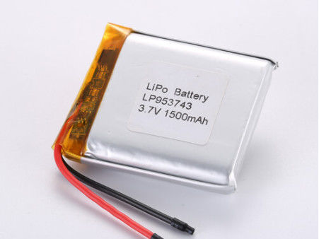 comprar LP953743 3.7V 1500MAH fabricantes de baterias de iões de lítio Bateria recarregável de polímero de lítio de longa duração -20°C a 60°C Fabricação em linha