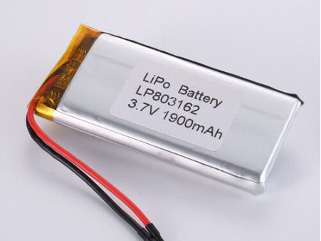comprar LP803162 3,7V 1900mah baterias de iões de lítio fabricantes LiPo Pack de alta capacidade com Soft Pack incluído online manufacture