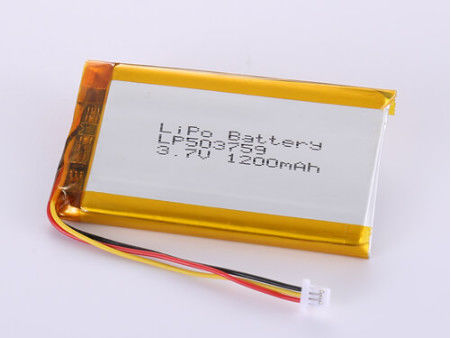 comprar LP503759 3.7V 1200MAH Baterias Li-Ion Fabricantes Prata para Dispositivos Recarregáveis Fabricação em linha