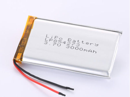 comprar LP854273 3.7V 3000MAH Bateria de lítio-polímero CC/CV Método de carga Proteção contra sobre-descarga JST/tipo de conector personalizado Fabricação em linha