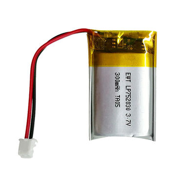 752030 Mini Lipo Bateria 3.7v 300mah Bateria recarregável Li Polymer Pack