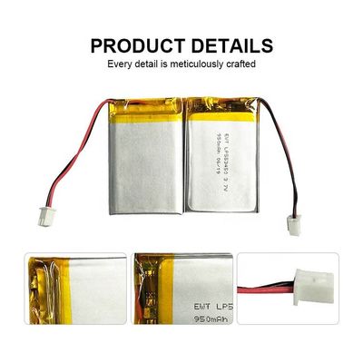 3.7v Bateria de lítio polímero 950mah 1000mAh Bateria LiPo Célula 583450 603450