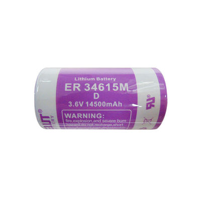 ER34615m Bateria de lítio primária 14500mAh Li Socl2 Bateria de 3,6 V