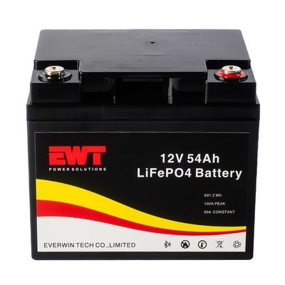 Pacote de fosfato de ferro de lítio 12V 54AH IFP32700 Bateria recarregável