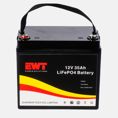 Carro 12V LiFePO4 LFP Bateria de Lítio 12.8V 35Ah Bateria de Lítio Ferro Fosfato para sistemas RV EV