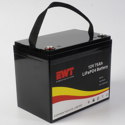 Online Li-Fepo4 Bateria 12V 75AH Com Bluetooth Telefone App Monitor Longa Vida do Ciclo
