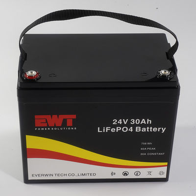 Pacote de baterias recarregáveis de ferro-lítio-fosfato de 25,6V 30AH para alimentação