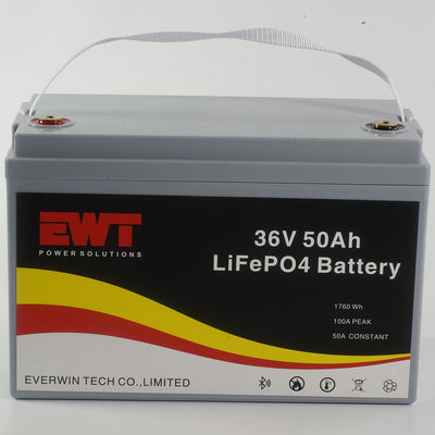 36V 50AH LiFePO4 Pacote de baterias Fornecimento de energia para veículos móveis de recreação para sistemas de armazenamento de energia