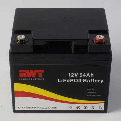 Bateria LiFePo4 de 12V 54AH LFP para Sistema Solar