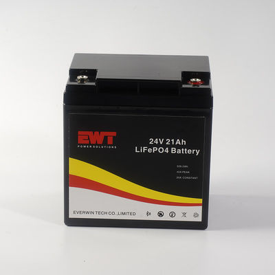 Bateria LifePO4 de ferro de lítio 24V 21AH para alimentação e baixo impacto ambiental
