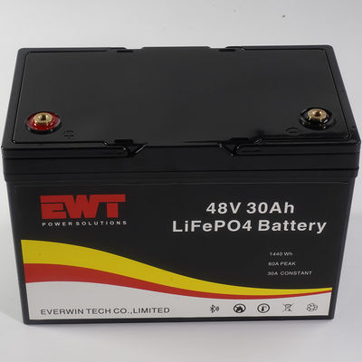 Bateria recarregável de 48V 30Ah lifepo4 para scooter E-bike Golf car