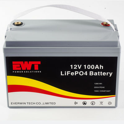 Varejo Com Aprovação 12V 100ah LiFepo4 Bateria Packs 12.8V 100ah Para RVs Campervans & Boats