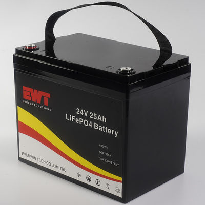 Bateria de lítio-fosfato de ferro de 24 V BMS incorporada com taxa de descarga de 3C e corrente de carga máxima de 20A