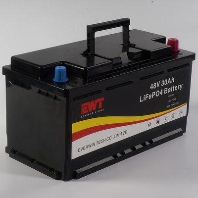 Bateria de fosfato de ferro de lítio de 48 V de design durável com baixo impacto ambiental e via de descarga CC/CP/VP