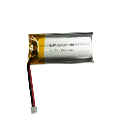 LP902040 3.7V 700MAH Prismático Polímero Bateria de Lítio Personalizavel e suportada Fábrica OEM/ODM