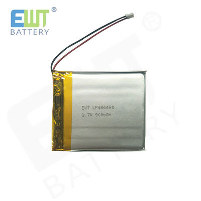 Voltagem nominal 3,7V Bateria de polímero de lítio LP484450 3,7V 900mAh Grau A para descarga