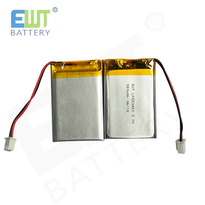 LP553450 3.7V 950mAh Bateria de Lítio Polímero 1S1P Pacote de montagem Modelo de suporte PCM