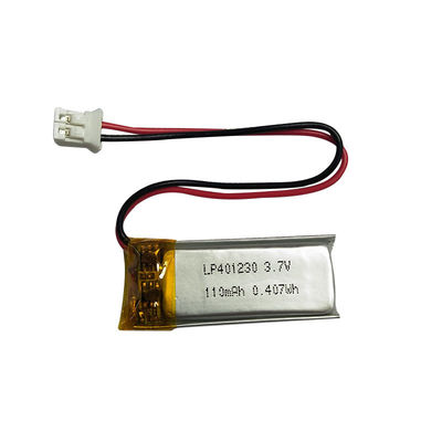 1S1P Li-Polymer Power Cell LP401230 3.7V 110mAh com PCM A solução definitiva de armazenamento de energia