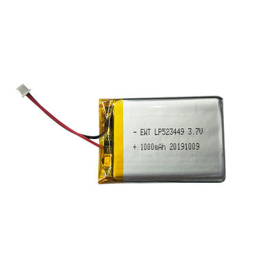 LP523449 3,7V 1000mAh Bateria de polímero de lítio com PCM