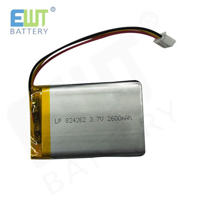 LP824262 3.7V 2600mAh Potência LiPo Pack de alta capacidade para dispositivo LED