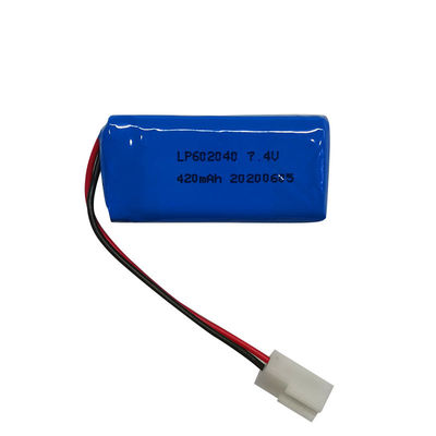 Tipo de conector personalizado Bateria de polímero de lítio 1A Máximo intervalo de temperatura da corrente de carregamento -20C -60C