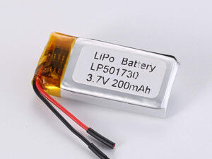 LP501730 200MAH Bateria recarregável de polímero de lítio de alta densidade de energia Corrente de descarga máxima 0,35A 3,7V Voltagem