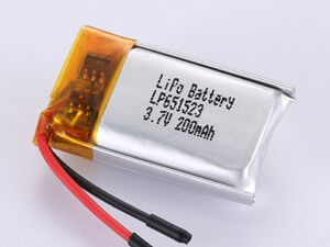 LP651523 3.7V 200MAH Prismático Polímero Célula recarregável de iões de lítio A combinação perfeita de forma e função Pequeno tamanho