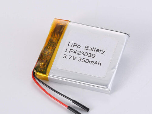 LP423030 3.7V 350MAH Bateria de polímero de lítio de longa duração para dispositivos recarregáveis -20 a 45 graus Celsius