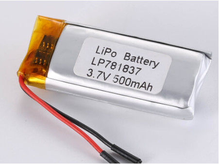 LP781837 3.7V 500MAH 1C Contant Discharge Current Bateria de polímero de lítio para smartphones Materiais anódicos de cobalto puro Outros