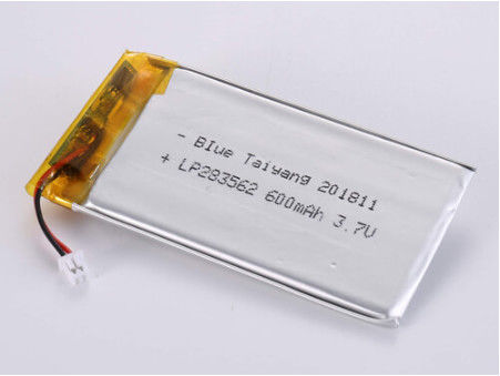 Bateria recarregável de polímero de lítio de 3,7 V 600 MAH de longa duração com proteção PCB para aplicações industriais
