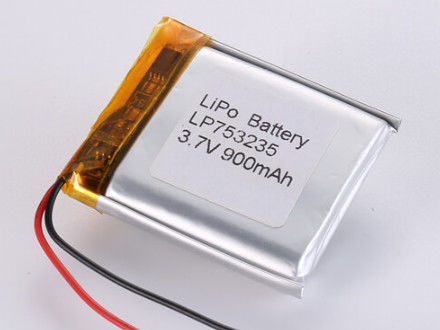 LP753235 3.7V 900MAH baterias de iões de lítio fabricantes recarregável Polímero Li-ion recarregável Célula -20°C a 60°C Temperatura de descarga para as suas necessidades