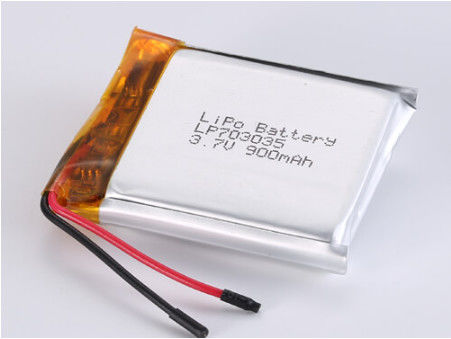LP703035 3.7V 900MAH Bateria de polímero de lítio com circuito protegido e temperatura de descarga -20°C a 60°C