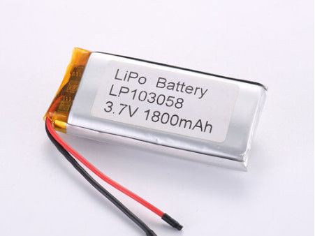 LP103058 3,7V 1800mah baterias de iões de lítio fabricantes Soft Pack Bateria de lítio polímero com protecção contra sobredescarga e design flexível