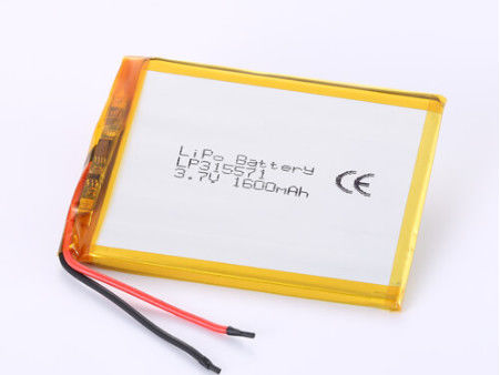 LP315571 Bateria de iões de lítio de 3.7V 1600mAh com proteção contra sobre-descarga e longa vida útil