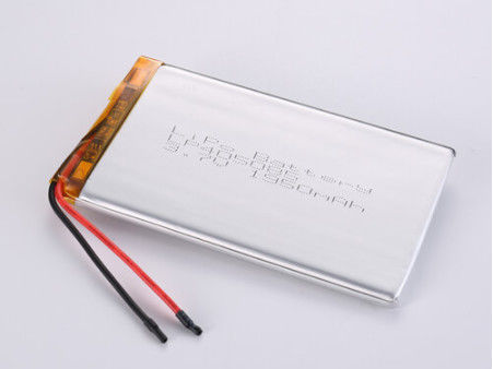 LP405085 3.7V 1950MAH Bateria de polímero de lítio de prata com taxa de descarga máxima de 1C e grau A 12 meses Garantia de um ano