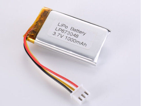 LP673048 3,7V 1000MAH baterias de iões de lítio fabricantes 3,7V 1C taxa de descarga máxima