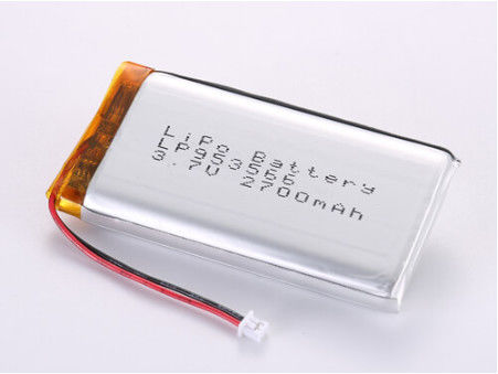 LP953566 3.7V 2700MAH Bateria recarregável de polímero de lítio Prismático, bolso, botão Forma grau A