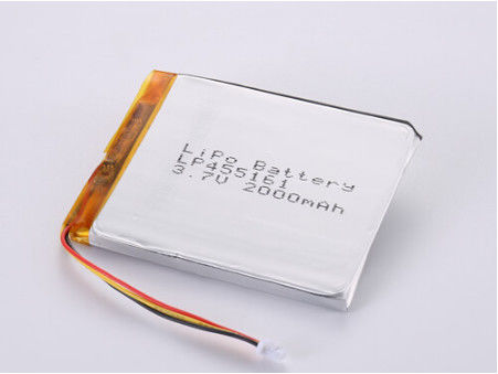 Bateria de polímero de lítio de prata com 12 meses Garantia de um ano LP455161 3.7V 2000MAH