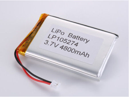 Bateria de polímero de lítio para amplo intervalo de temperatura Voltagem totalmente carregada 3.7V 4800MAH